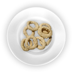 Onion Rings With Garlic Dip 